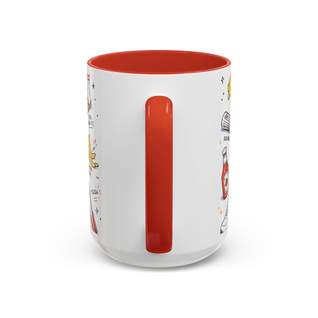 Dad Jokes Sorry Not Sorry Coffee Mug | Father's Day Gift for Dad | Accent Color Ceramic 11oz 15oz
