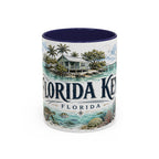 Florida Keys Mug, Florida Travel Souvenir, Bucket List Gift, Accent Ceramic Coffee Mug 11oz 15oz
