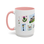 Edinburgh Coffee Mug | Postage Stamp Collage Mug | Travel Souvenir Accent Cup 11oz 15oz