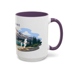 Lassen Volcanic National Park Coffee Mug | Solid Color Block Park Souvenir | 11oz 15oz Accent Mug