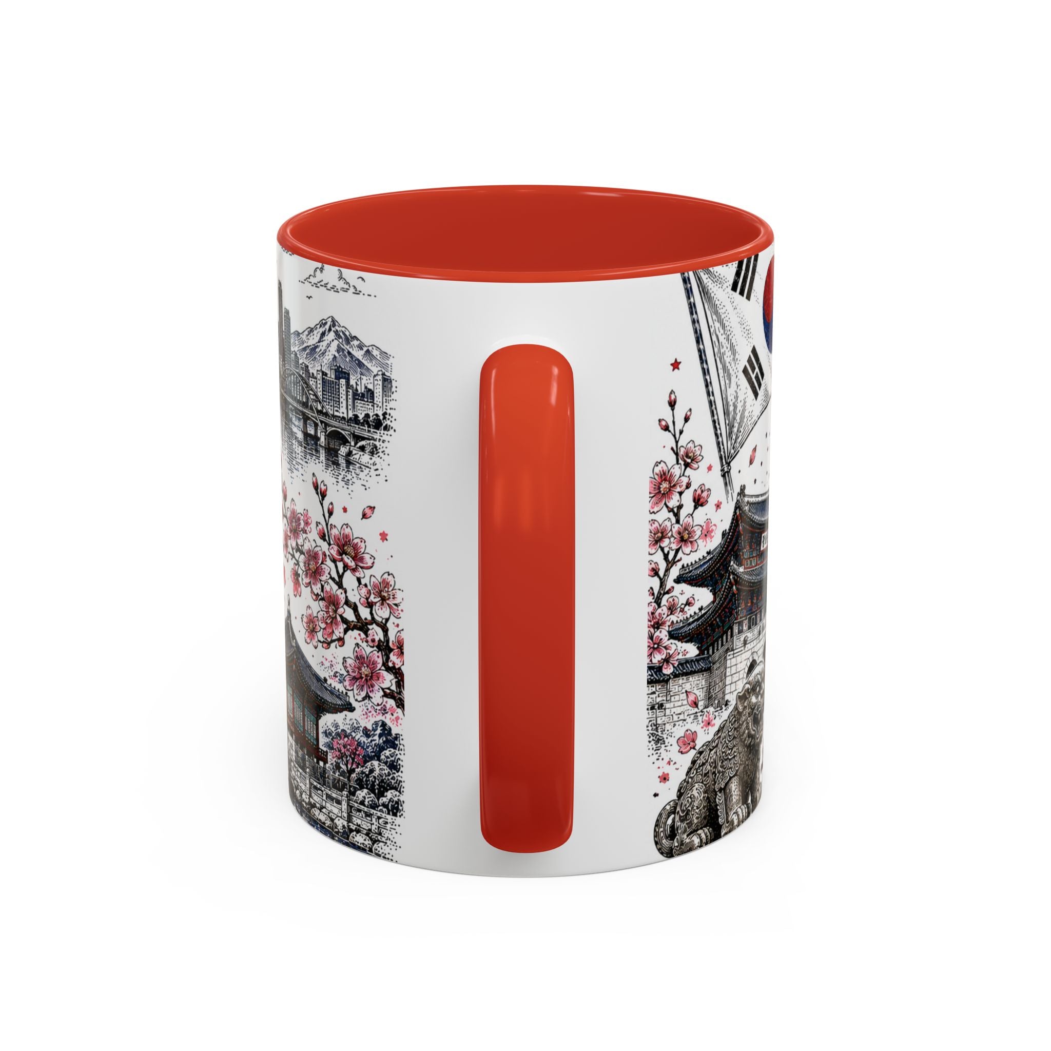 South Korea Soccer Coffee Mug | World Cup Fan Gift | Accent Color Ceramic 11oz 15oz Match Day Cup