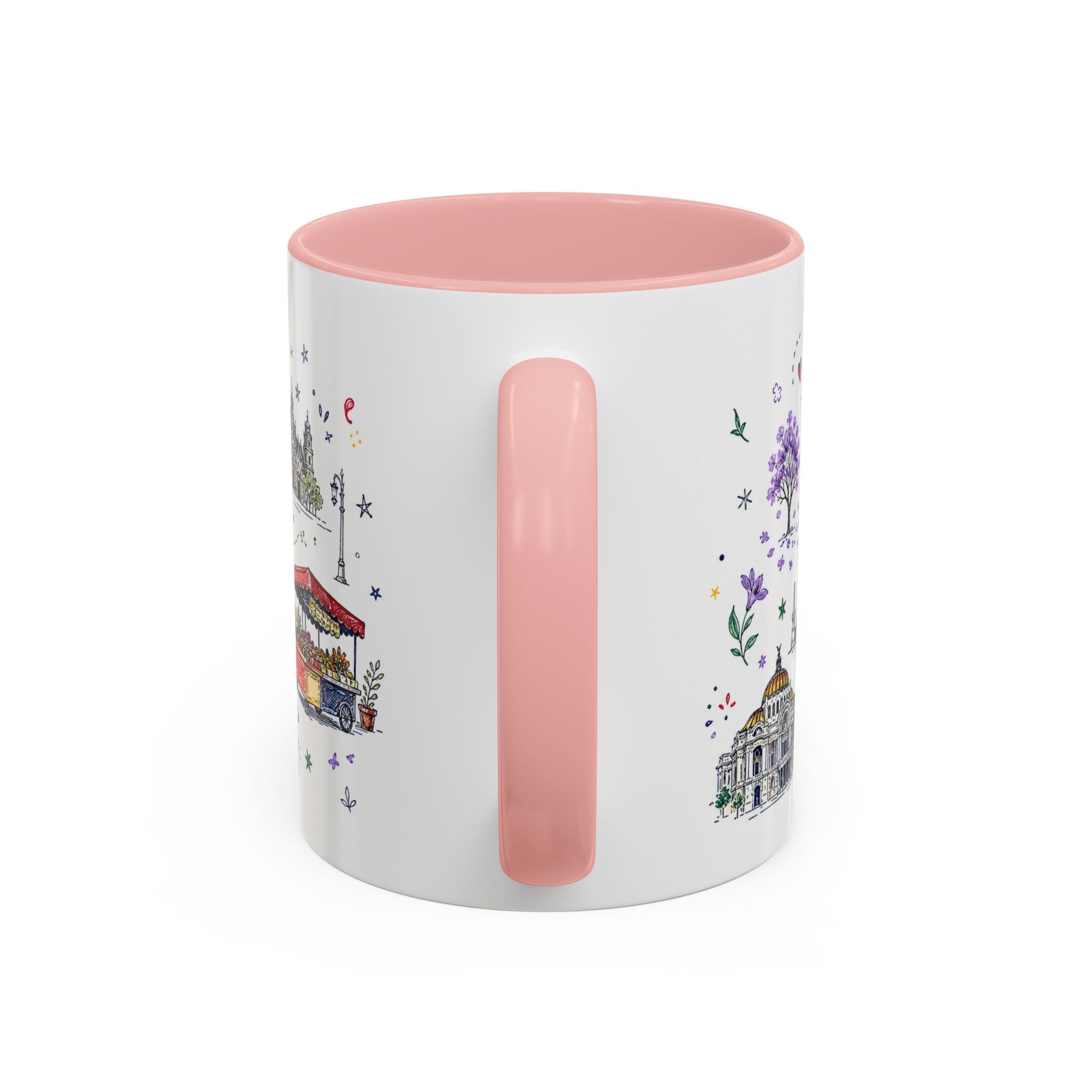 Mexico City Coffee Mug | Mexico Souvenir Travel Gift | Accent Color Ceramic 11oz 15oz