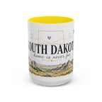 South Dakota State Map Mug | Botanical Accents, Homesick Gift (11oz or 15oz)