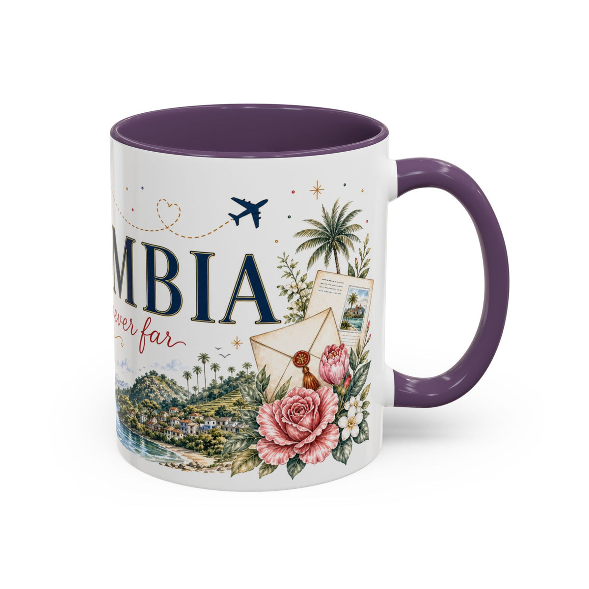 Colombia Home Country Mug | Moving Away Gift | Long Distance Friendship | 11 oz 15 oz Accent Mug