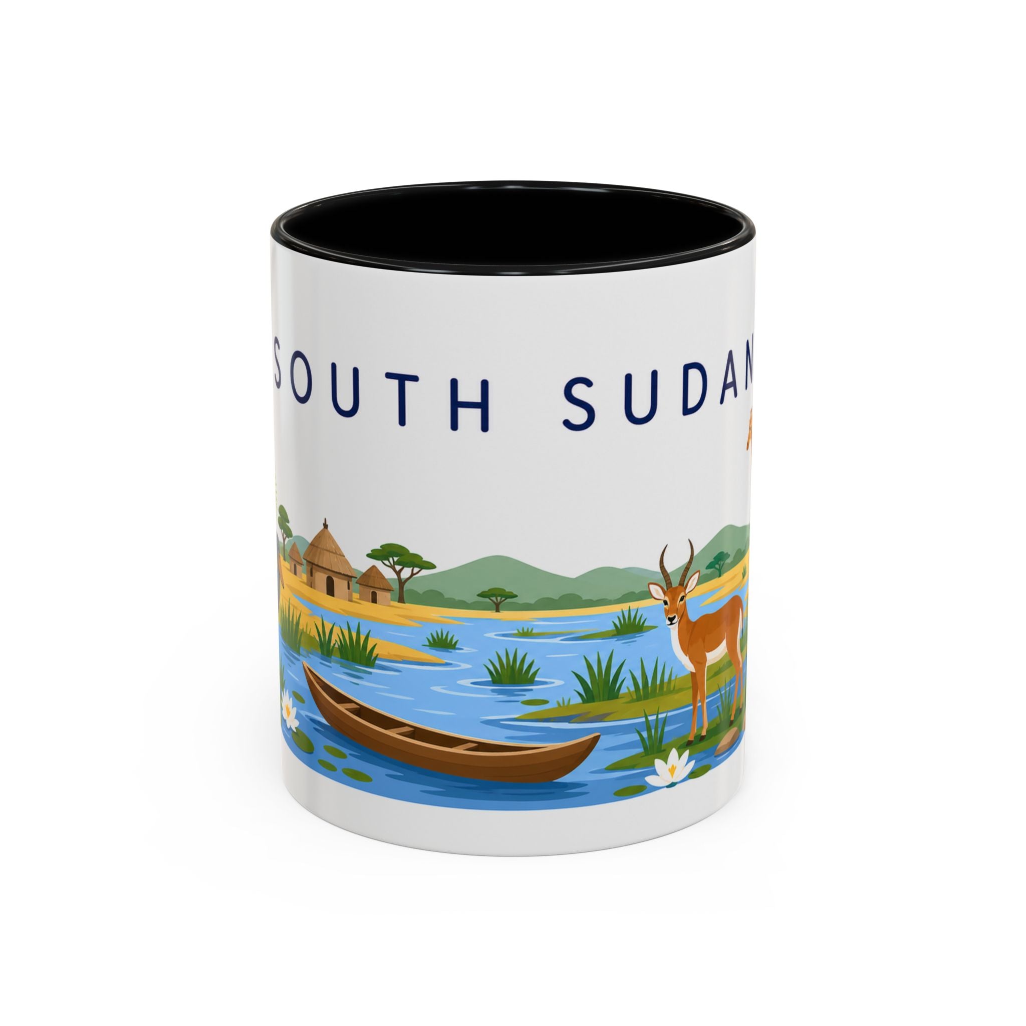 South Sudan Coffee Mug | Travel Souvenir Accent Mug | Country Gift Ceramic Cup 11oz 15oz