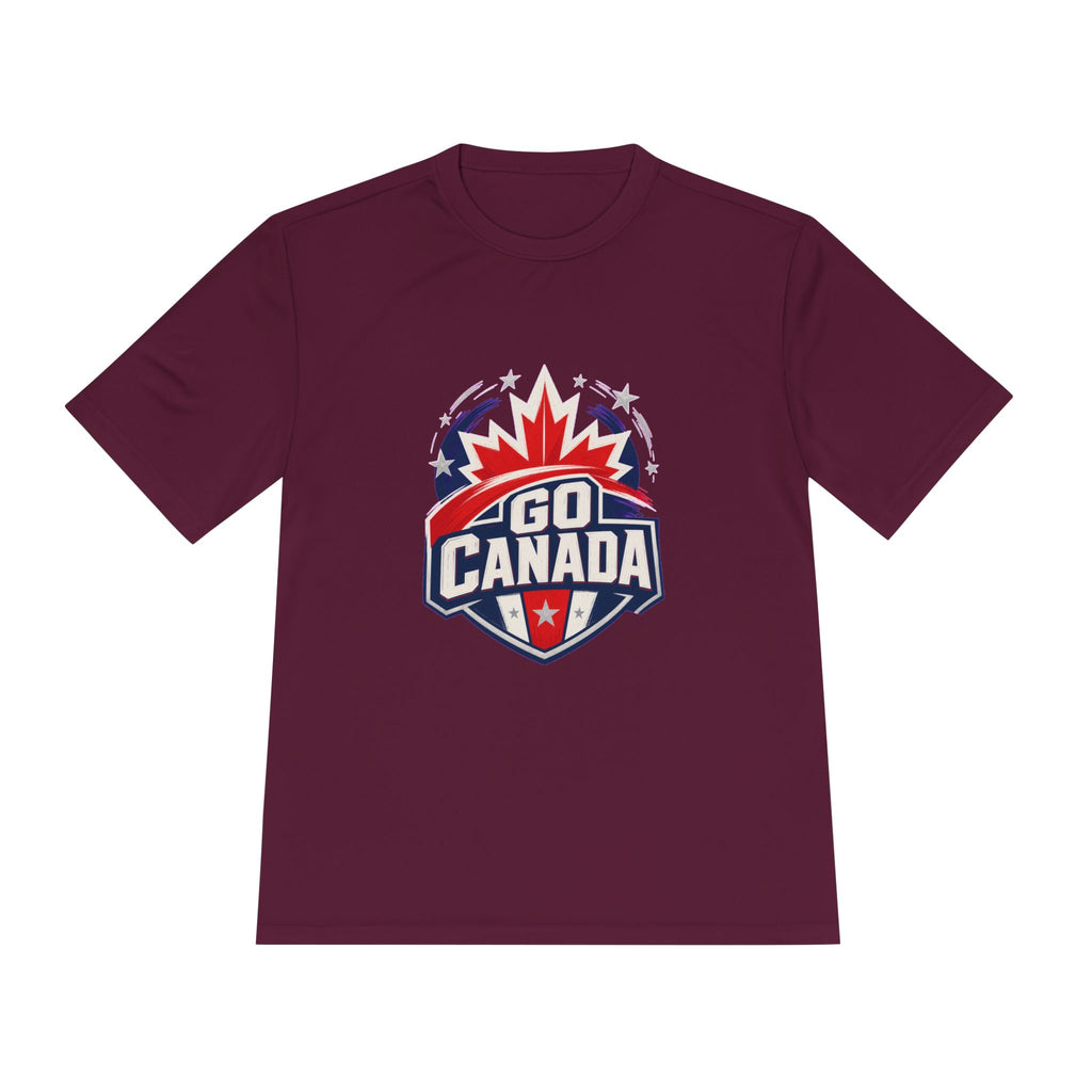 Go Canada Soccer T Shirt, Moisture Wicking Fan Tee