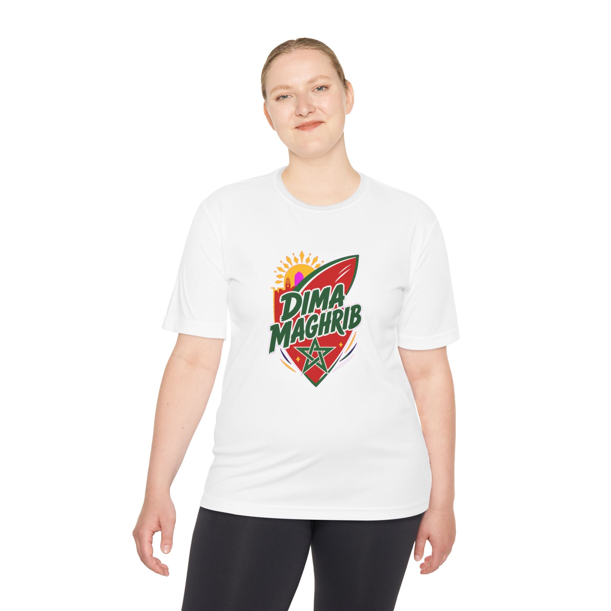 Morocco Dima Maghrib Soccer Fan Tee, Moisture-Wicking Sport Shirt