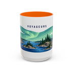 Voyageurs National Park Coffee Mug | Solid Color Block Park Souvenir | 11oz 15oz Accent Mug