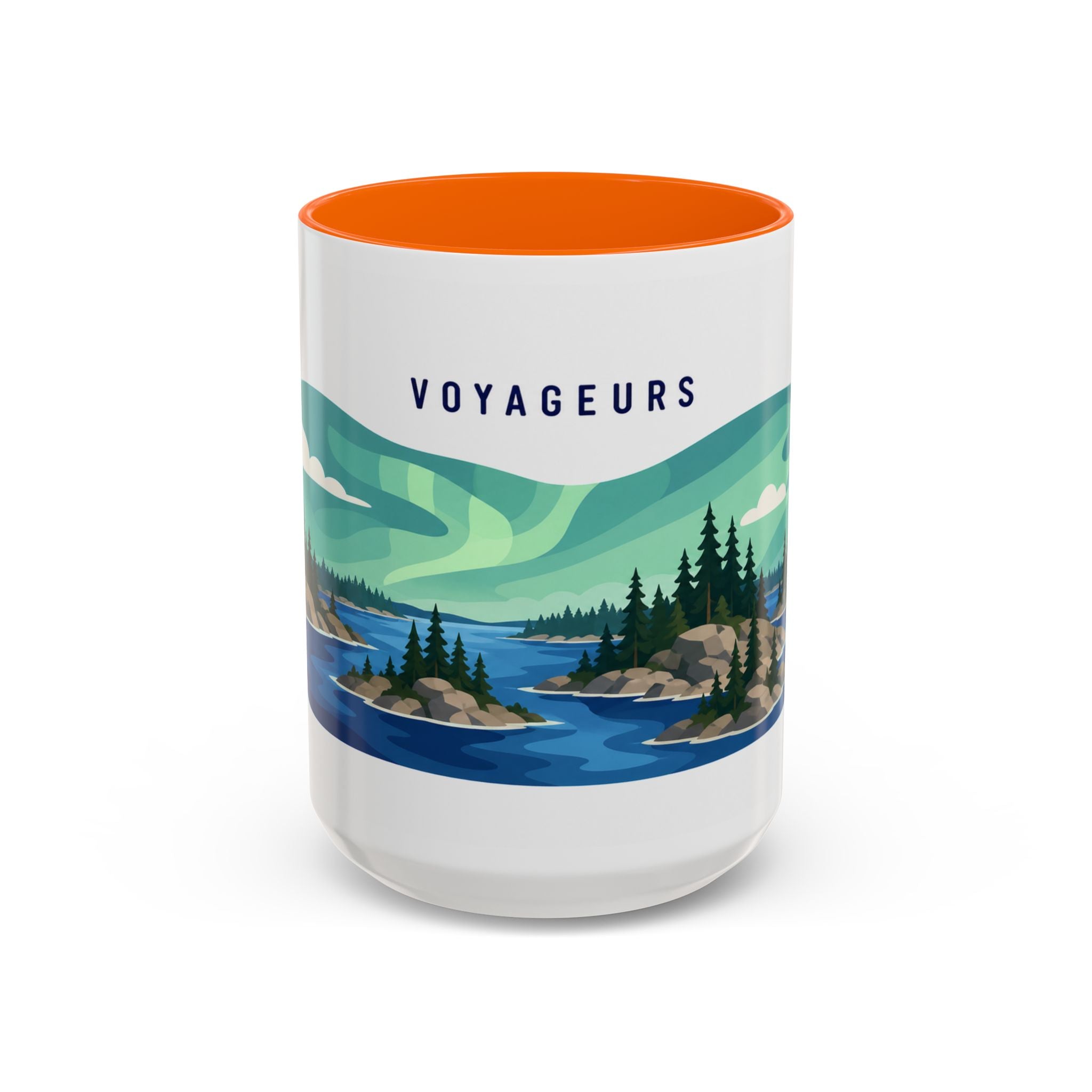 Voyageurs National Park Coffee Mug | Solid Color Block Park Souvenir | 11oz 15oz Accent Mug