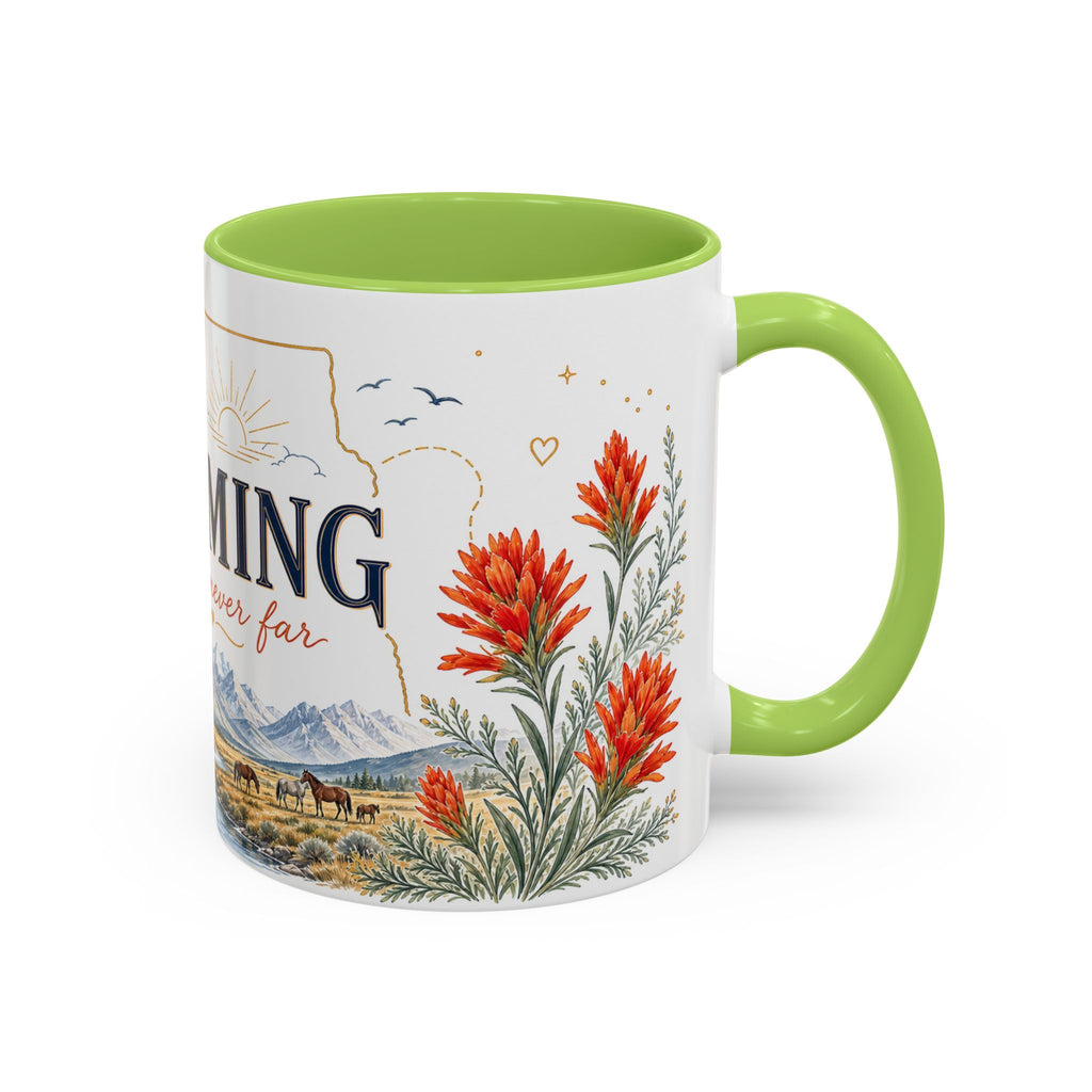 Wyoming Home State Mug | Moving Away Gift | Long Distance Friendship Coffee Cup | 11oz 15oz Accent Mug