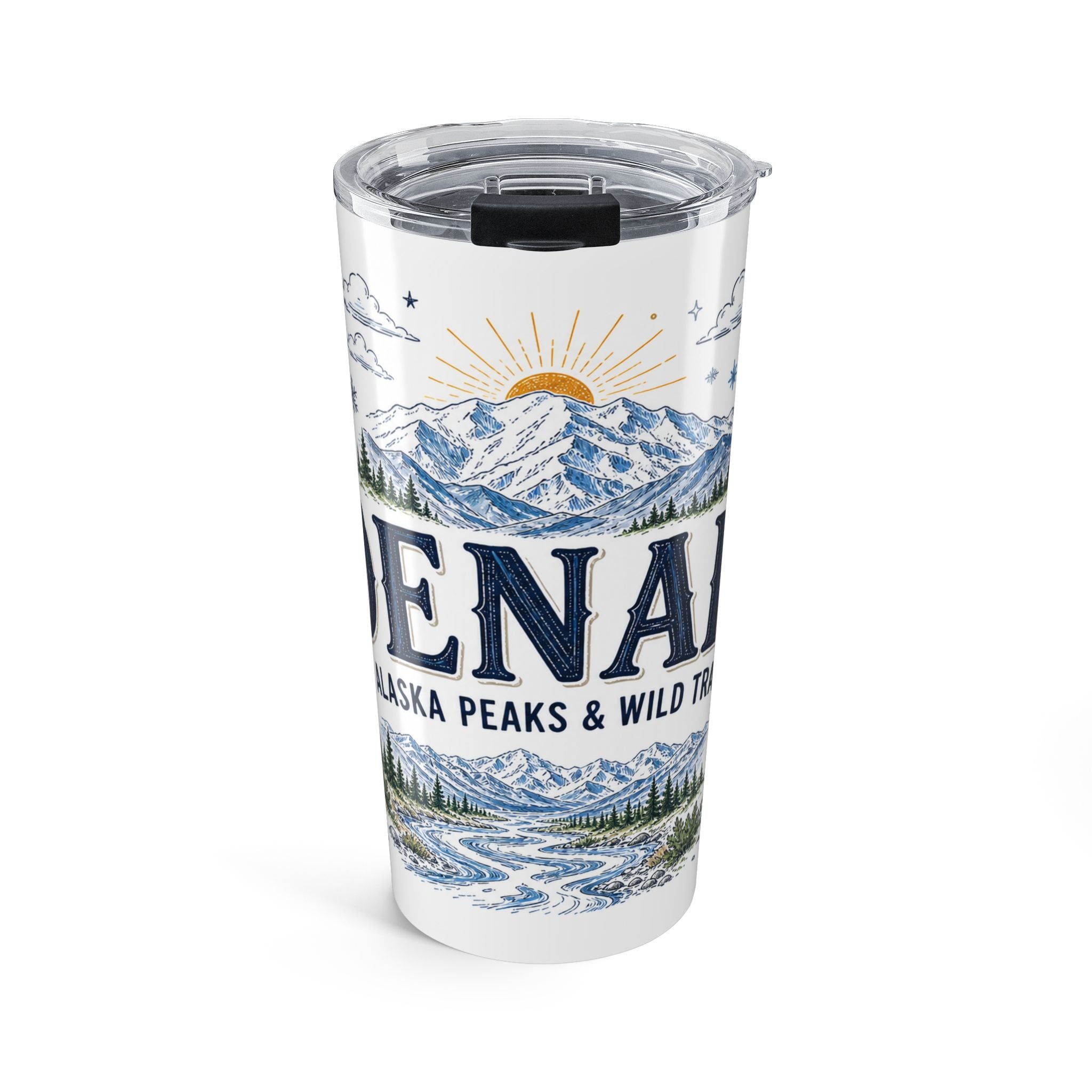 Denali National Park 20oz Tumbler | Alaska National Park Hiking Gift | Insulated Stainless Steel Travel Cup