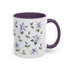 Colorado Rocky Mountain columbine Mug, State Flower Floral Coffee Cup, 11oz Botanical Gift