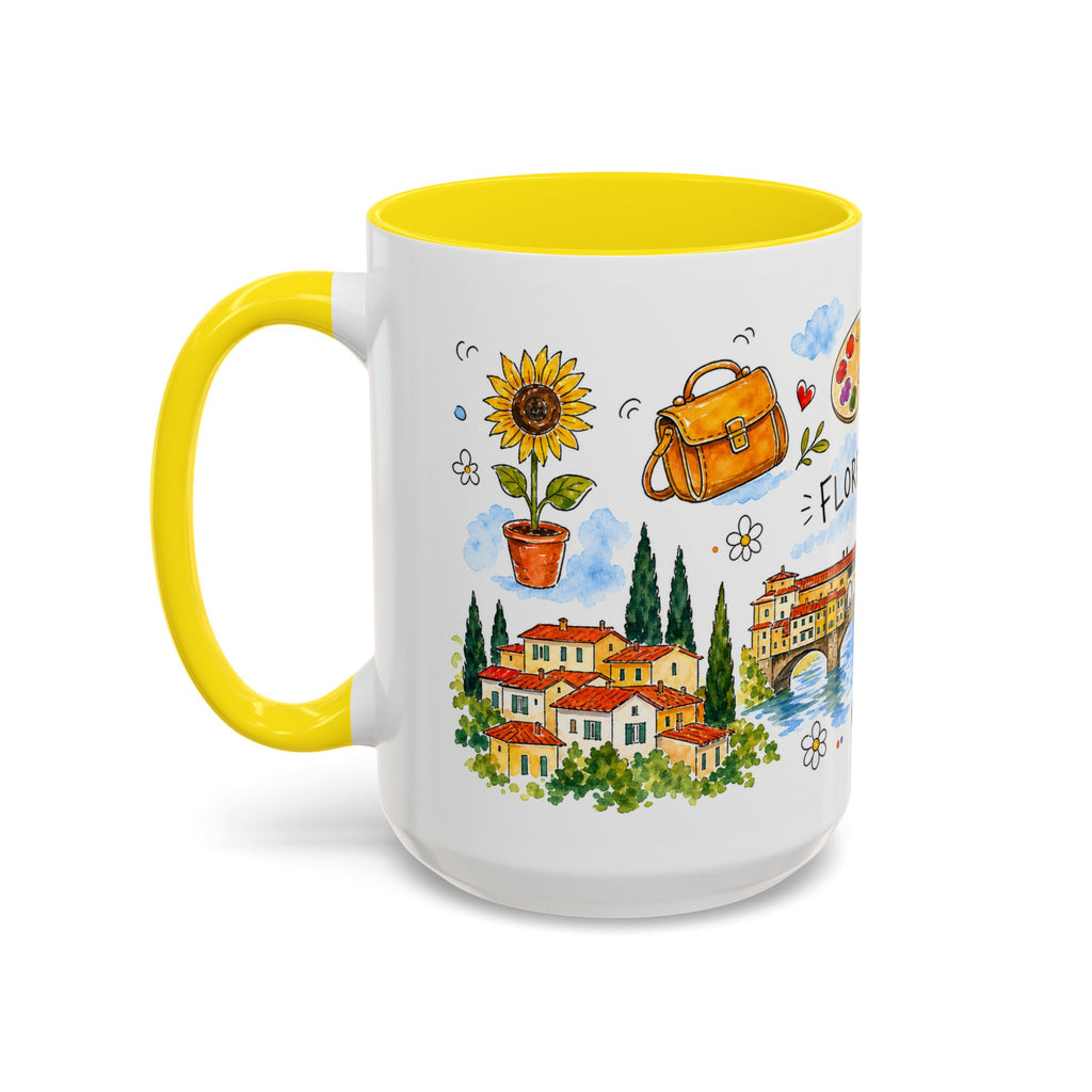 Florence Travel Mug | European City Souvenir Accent Coffee Mug | 11oz 15oz Ceramic Cup