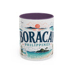 Boracay Coffee Mug | Travel Destination Souvenir Gift | Accent Color Ceramic 11oz 15oz