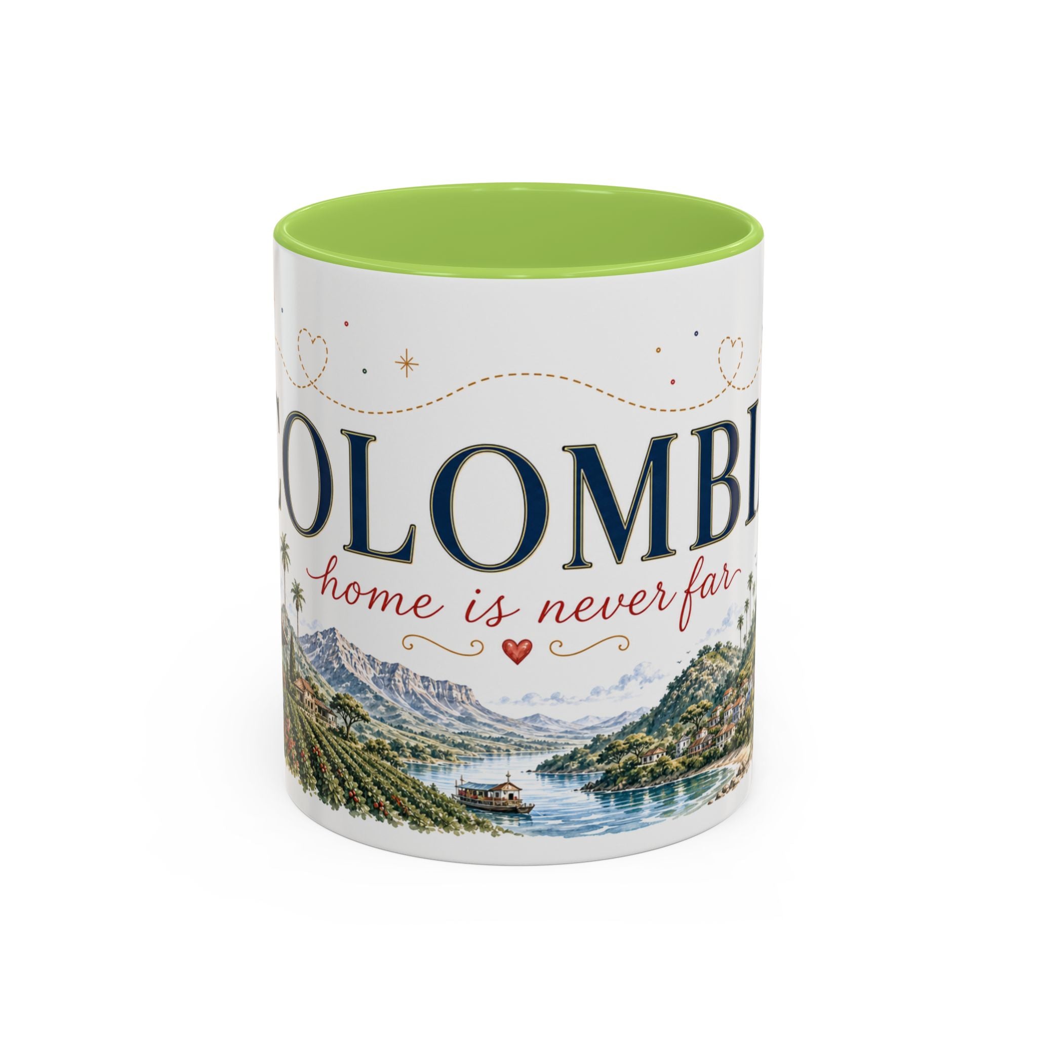 Colombia Home Country Mug | Moving Away Gift | Long Distance Friendship | 11 oz 15 oz Accent Mug