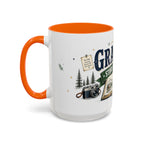 Grandpa's Stories Are The Best Coffee Mug | Gift From Grandkids | Accent Color Ceramic 11oz 15oz