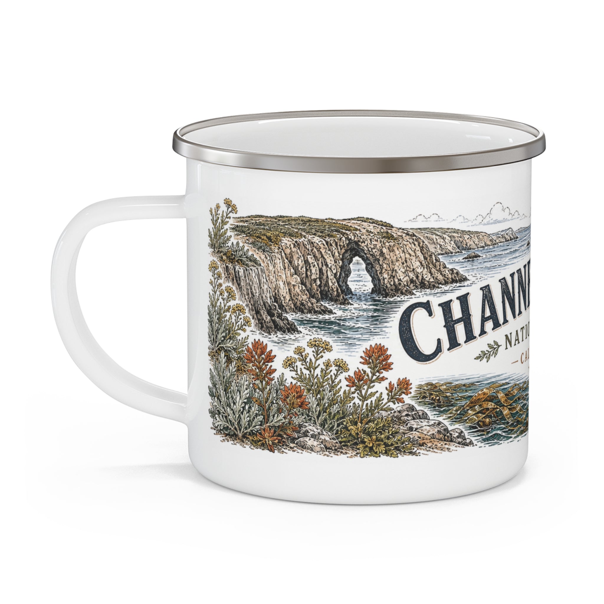 Channel Islands National Park Vintage Enamel Camping Mug | 12oz National Park Hiking Gift