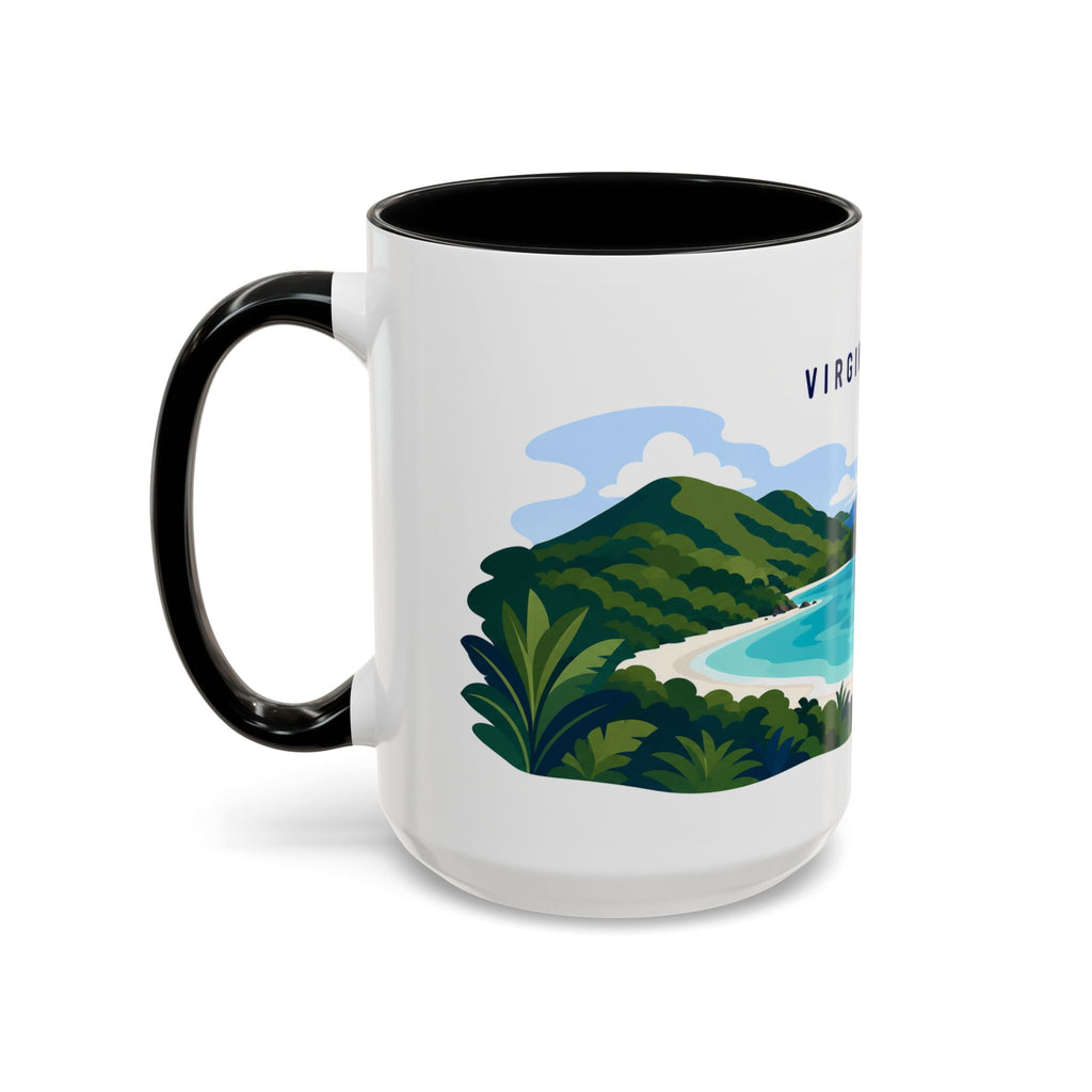Virgin Islands National Park Coffee Mug | Solid Color Block Park Souvenir | 11oz 15oz Accent Mug