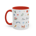 New River Gorge National Park Christmas Mug | Watercolor Travel Souvenir | Holiday Gift | Accent Ceramic Coffee Cup 11oz 15oz