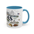 Dallas Coffee Mug | Texas Souvenir City Gift | Accent Color Ceramic 11oz 15oz