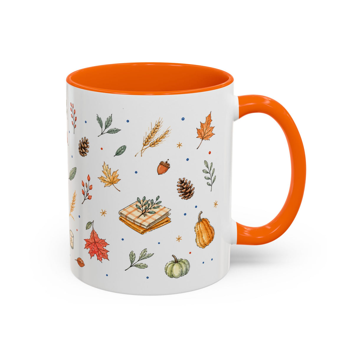 Thanksgiving Baking Mug | Watercolor Autumn Gift | Pumpkin Pie Accent Coffee Cup 11oz 15oz