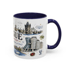 Prague Coffee Mug | Czech Republic Souvenir Travel Gift | Accent Color Ceramic 11oz 15oz