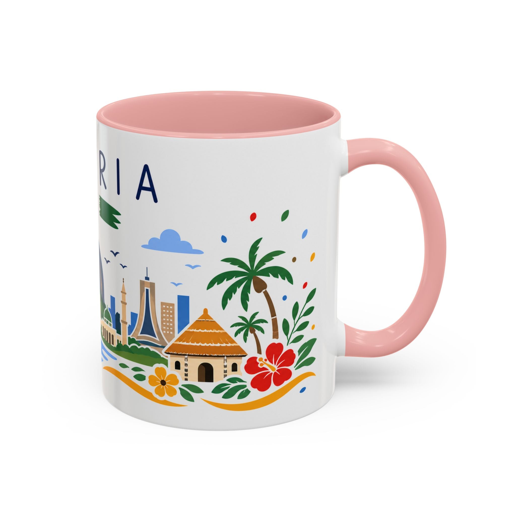 Nigeria Coffee Mug | Travel Souvenir Accent Mug | Country Gift Ceramic Cup 11oz 15oz