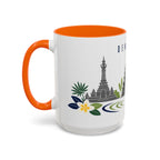 Denpasar Coffee Mug | Indonesia Travel Souvenir | Porcelain Decal City Gift | 11oz 15oz Accent Mug