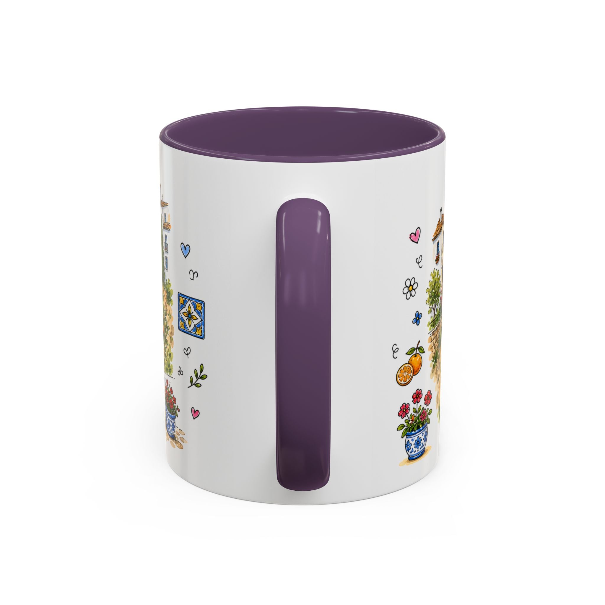 Ronda Illustrated Travel Mug | Spain Souvenir Accent Coffee Mug | 11oz 15oz Ceramic Cup