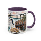 Tampa Coffee Mug | United States Travel Souvenir | Vintage Illustrated City Gift | 11 oz 15 oz Accent Mug