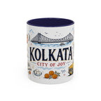 Kolkata Coffee Mug | India Souvenir Travel Gift | Accent Color Ceramic 11oz 15oz