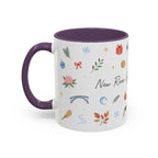 New River Gorge National Park Christmas Mug | Watercolor Travel Souvenir | Holiday Gift | Accent Ceramic Coffee Cup 11oz 15oz