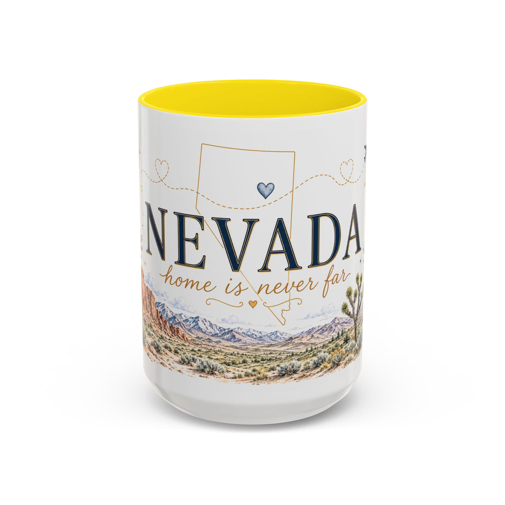 Nevada Home State Mug | Moving Away, Long Distance Friendship Gift | 11oz 15oz Accent Mug