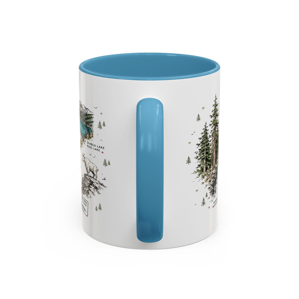 North Cascades National Park Coffee Mug | Washington Alpine Glacier Hiking Gift | Accent Color Ceramic 11oz 15oz