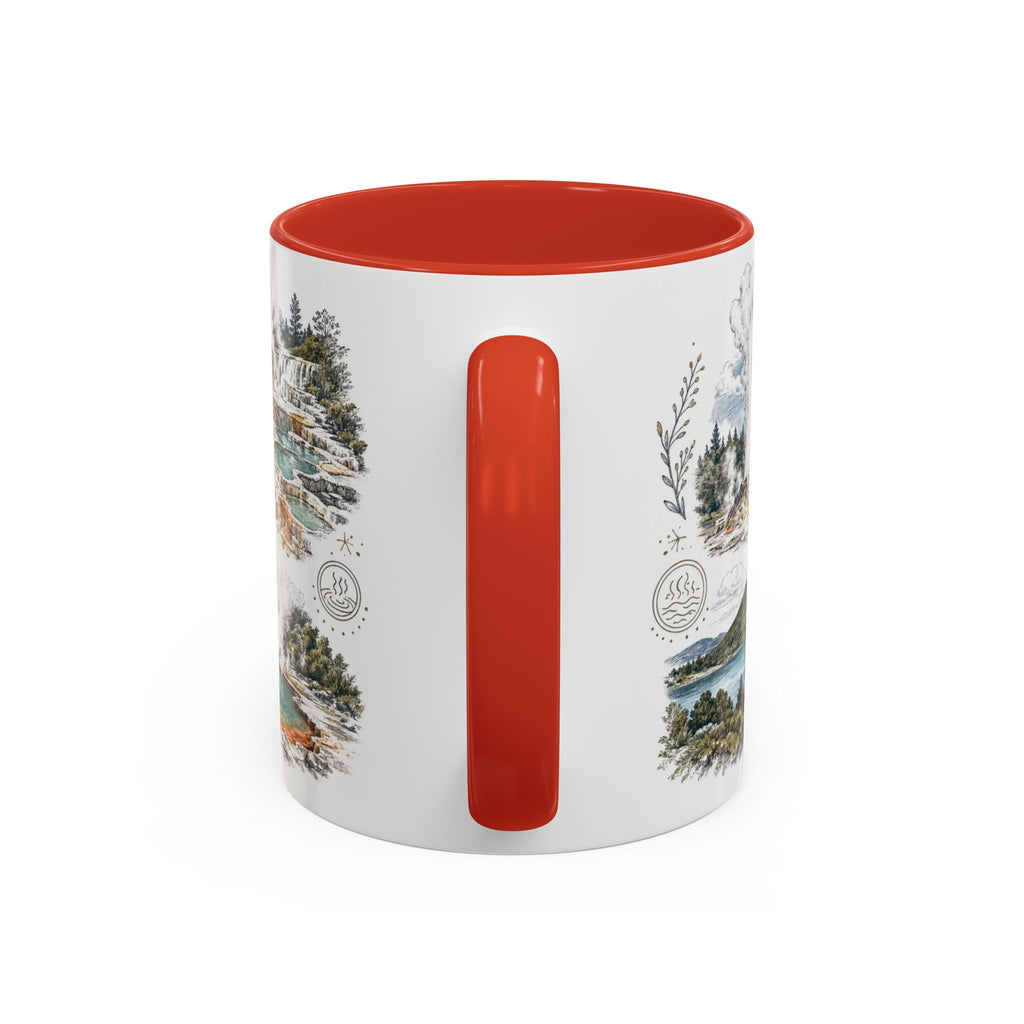 Rotorua Geothermal Mug, New Zealand Travel Souvenir, Bucket List Gift, Accent Ceramic Coffee Mug 11oz 15oz