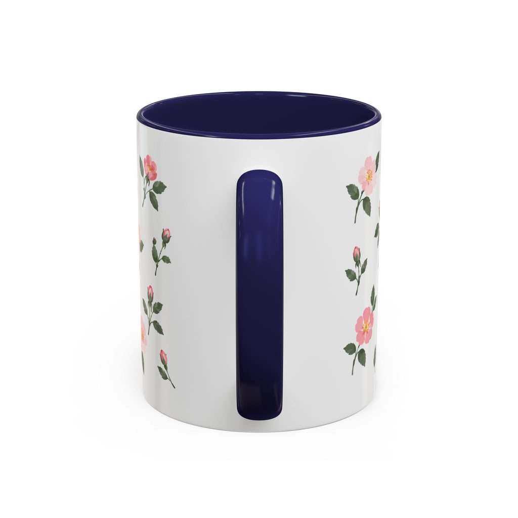North Dakota Wild Prairie Rose Mug, State Flower Floral Coffee Cup, 11oz Botanical Gift