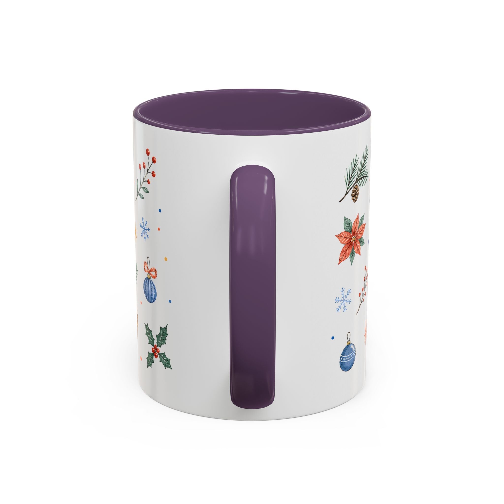 Woodland Christmas Mug | Deer Bird Watercolor Holiday Gift | Accent Cup 11oz 15oz