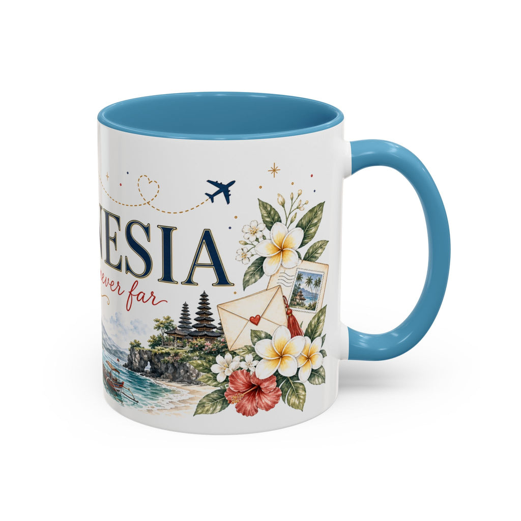 Indonesia Home Country Mug | Moving Away Gift | Long Distance Friendship | 11 oz 15 oz Accent Mug