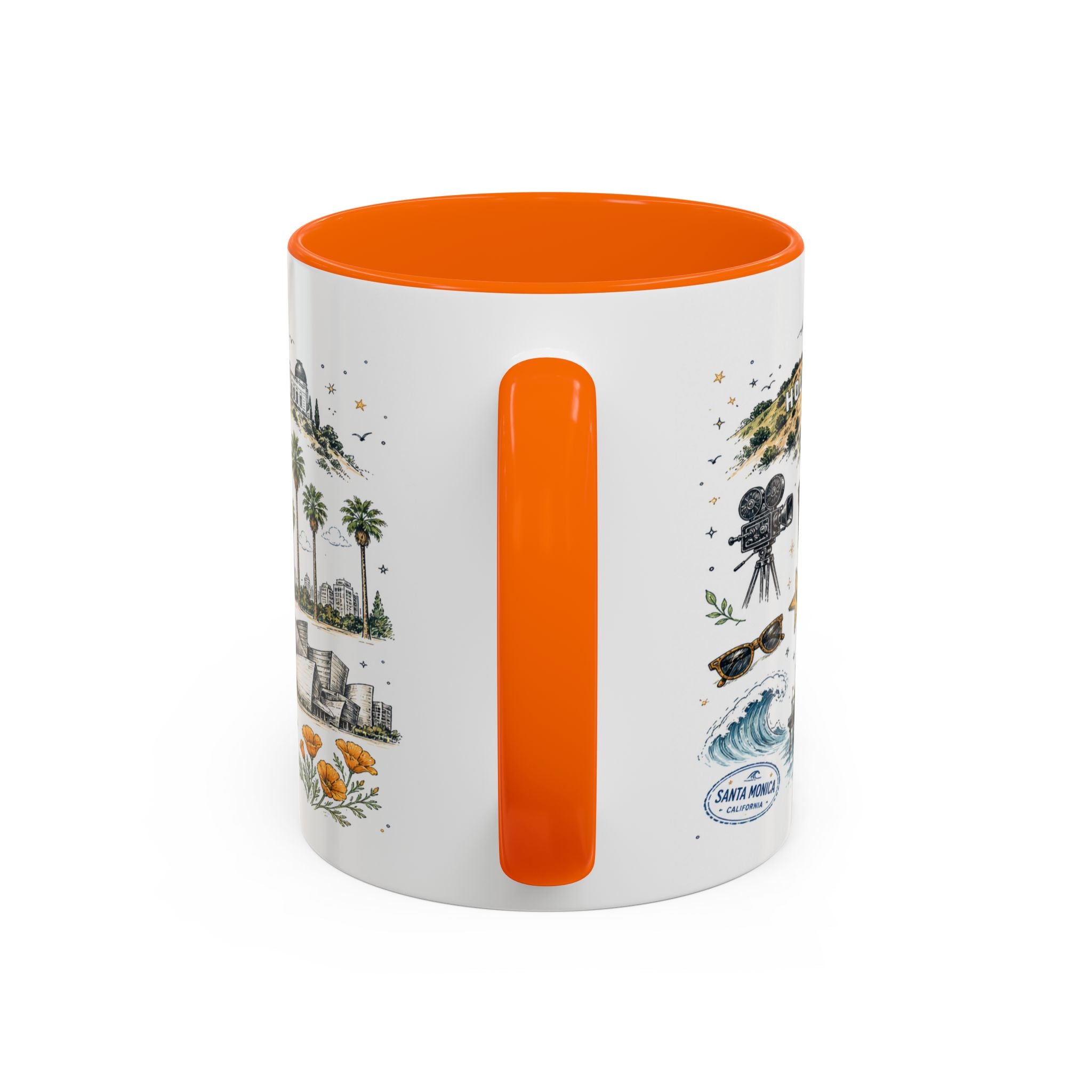 Los Angeles Coffee Mug | California Souvenir City Gift | Accent Color Ceramic 11oz 15oz