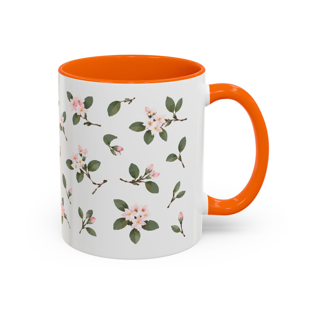 Massachusetts Mayflower Mug, State Flower Floral Coffee Cup, 11oz Botanical Gift