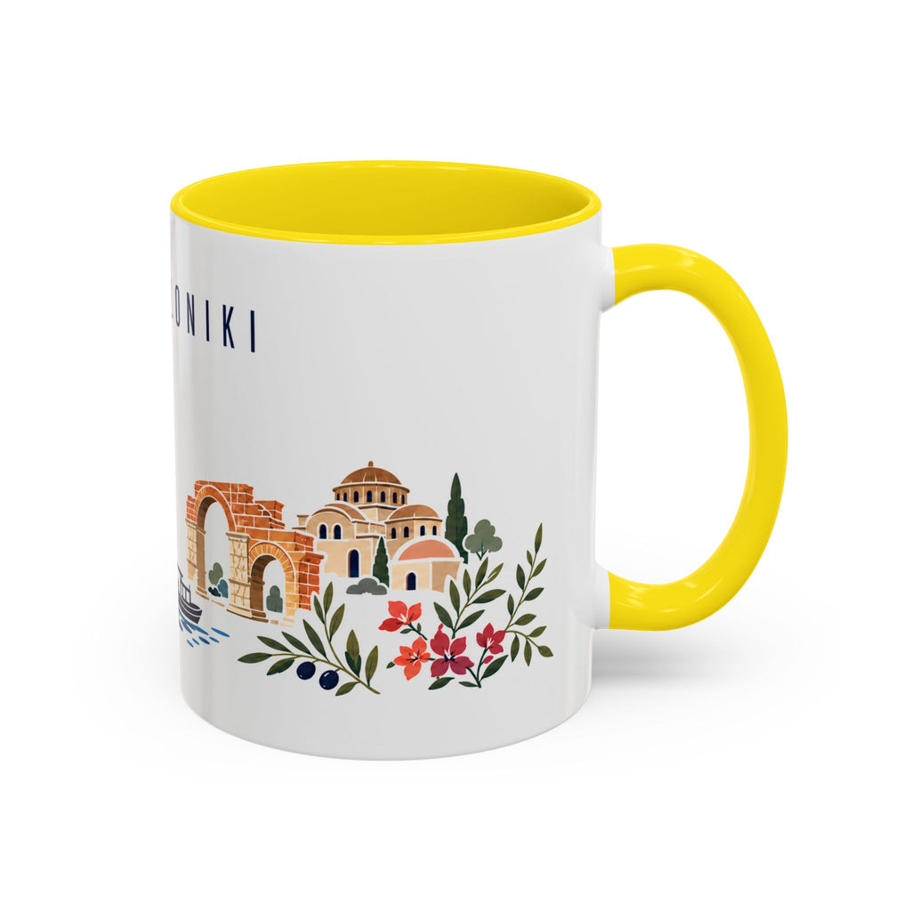Thessaloniki Coffee Mug | Greece Travel Souvenir | Porcelain Decal City Gift | 11oz 15oz Accent Mug
