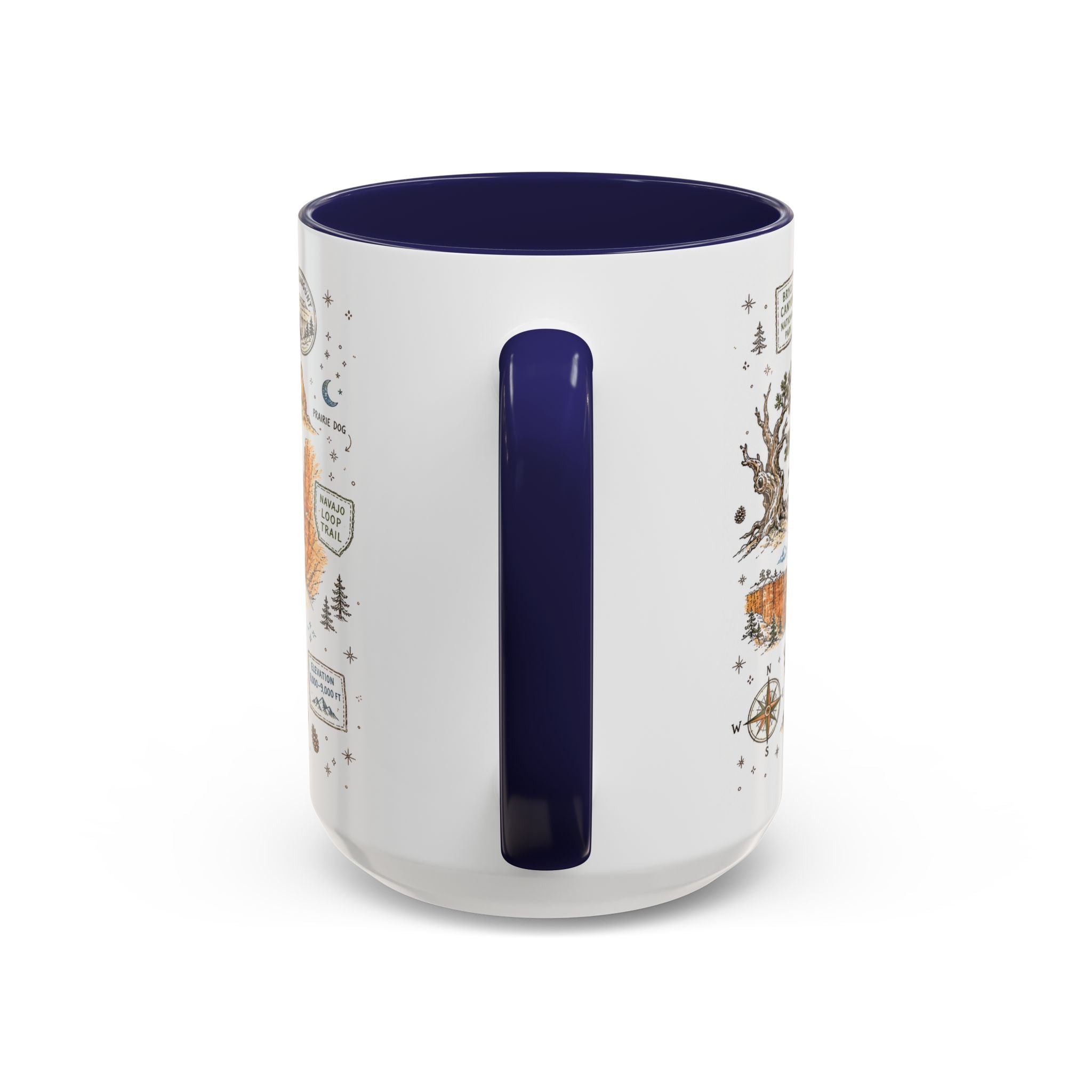 Bryce Canyon Coffee Mug | National Park Hiking Utah Gift | Accent Color Ceramic 11oz 15oz
