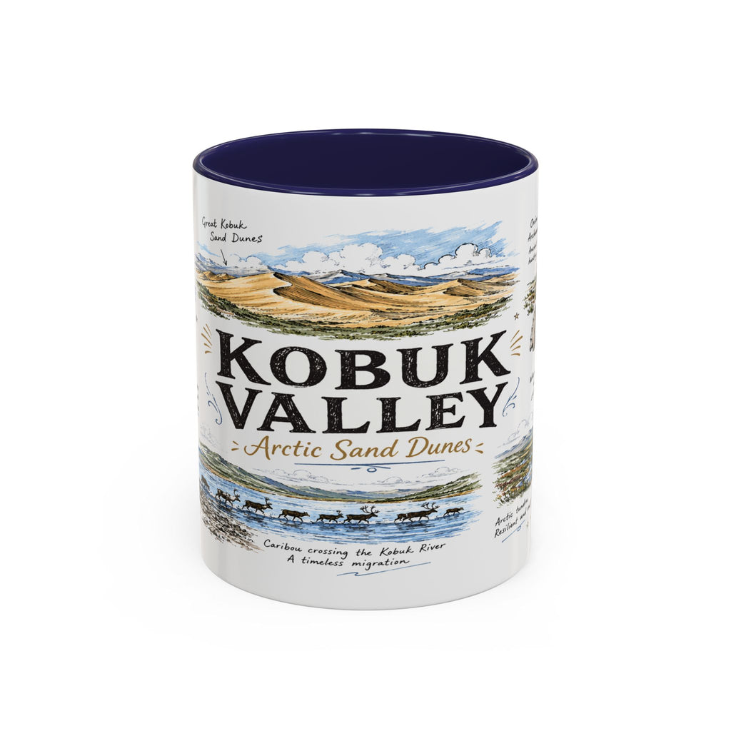Kobuk Valley National Park Coffee Mug | Alaska Arctic Sand Dunes Gift | Accent Color Ceramic 11oz 15oz