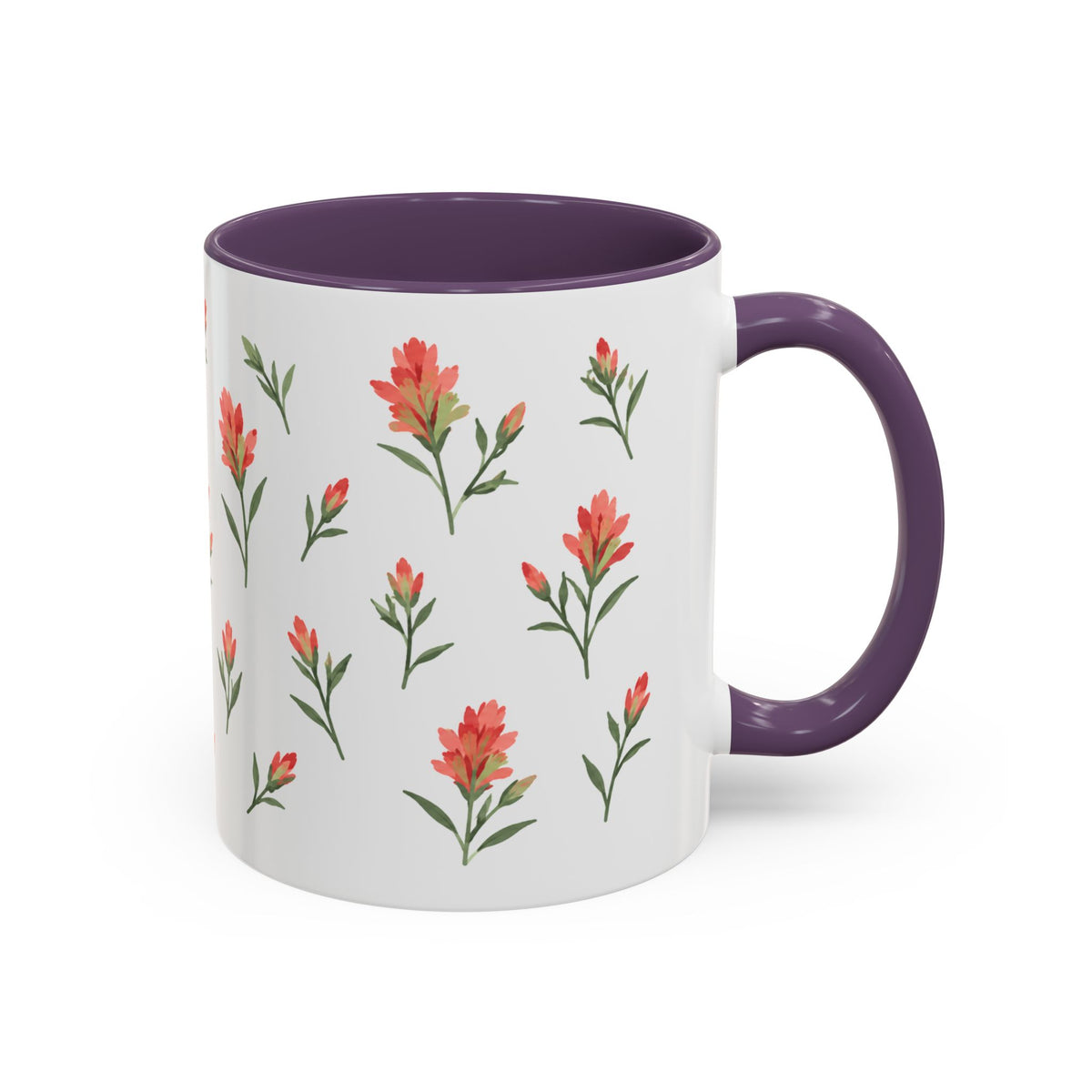 Wyoming Indian Paintbrush Mug, State Flower Floral Coffee Cup, 11oz Botanical Gift