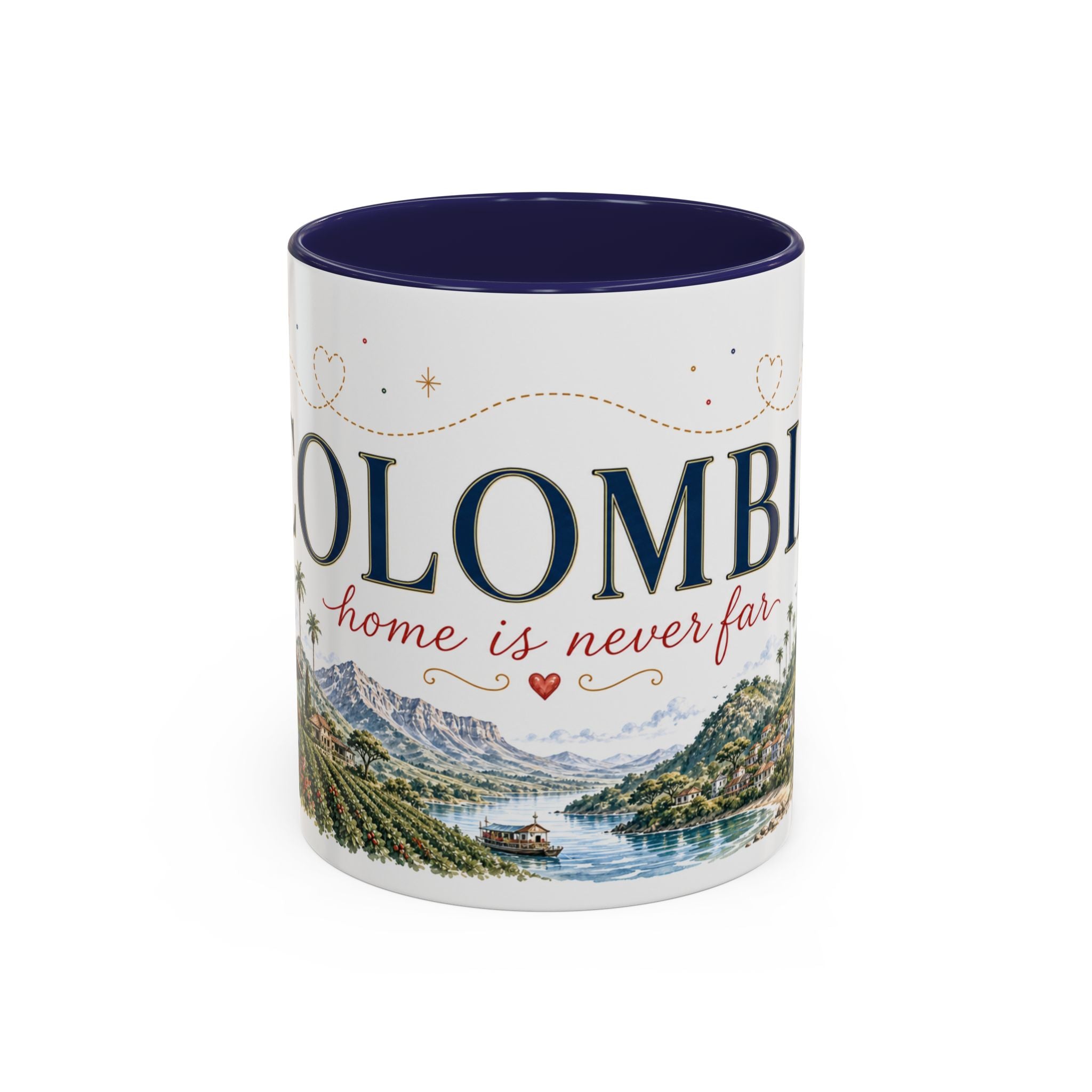 Colombia Home Country Mug | Moving Away Gift | Long Distance Friendship | 11 oz 15 oz Accent Mug