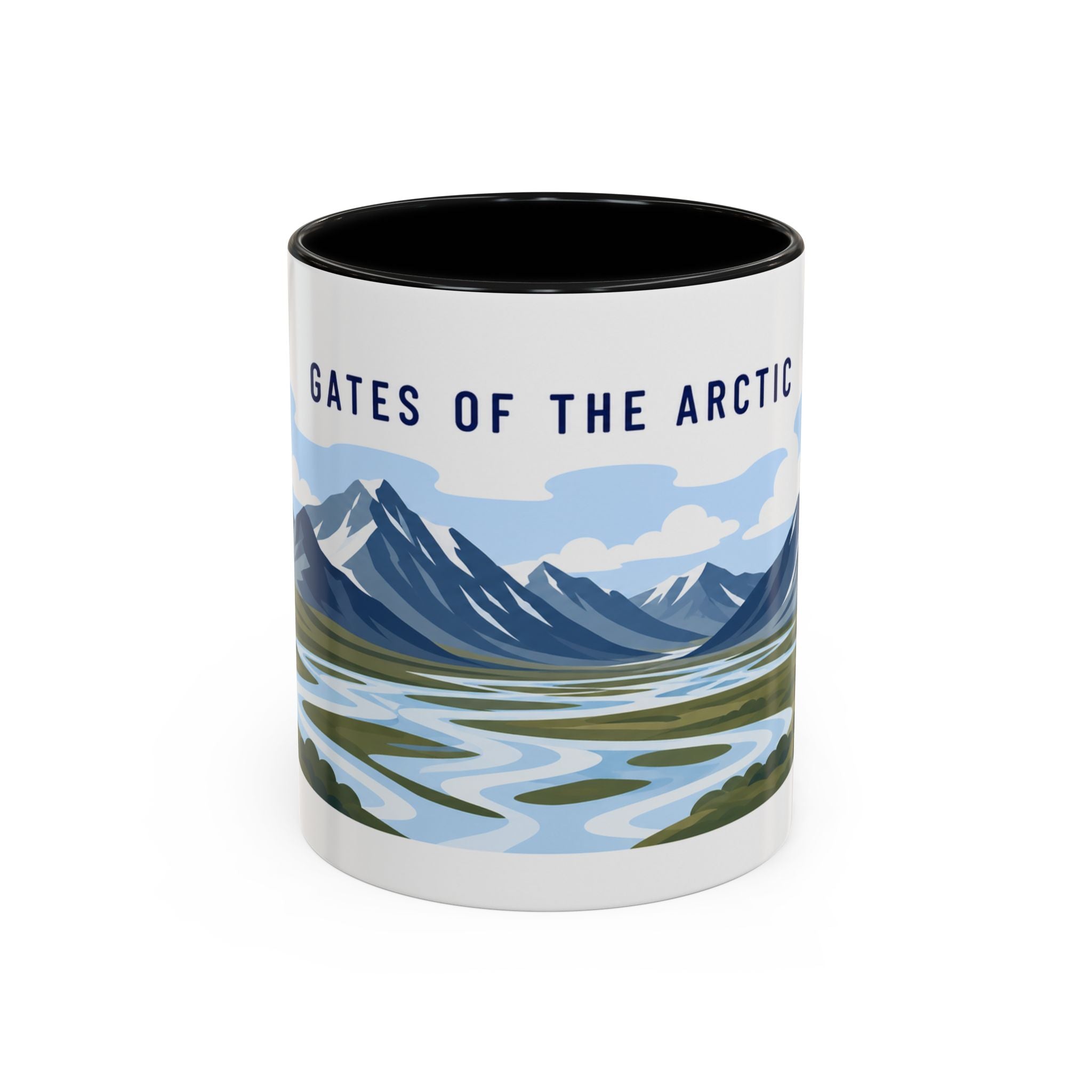 Gates of the Arctic National Park Coffee Mug | Solid Color Block Park Souvenir | 11oz 15oz Accent Mug