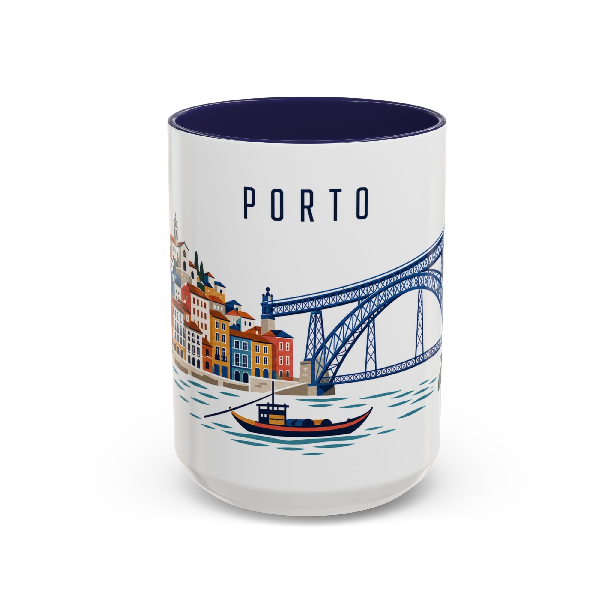 Porto Coffee Mug | Portugal Travel Souvenir | Porcelain Decal City Gift | 11oz 15oz Accent Mug