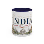 India Home Country Mug | Moving Away Gift | Long Distance Friendship | 11 oz 15 oz Accent Mug