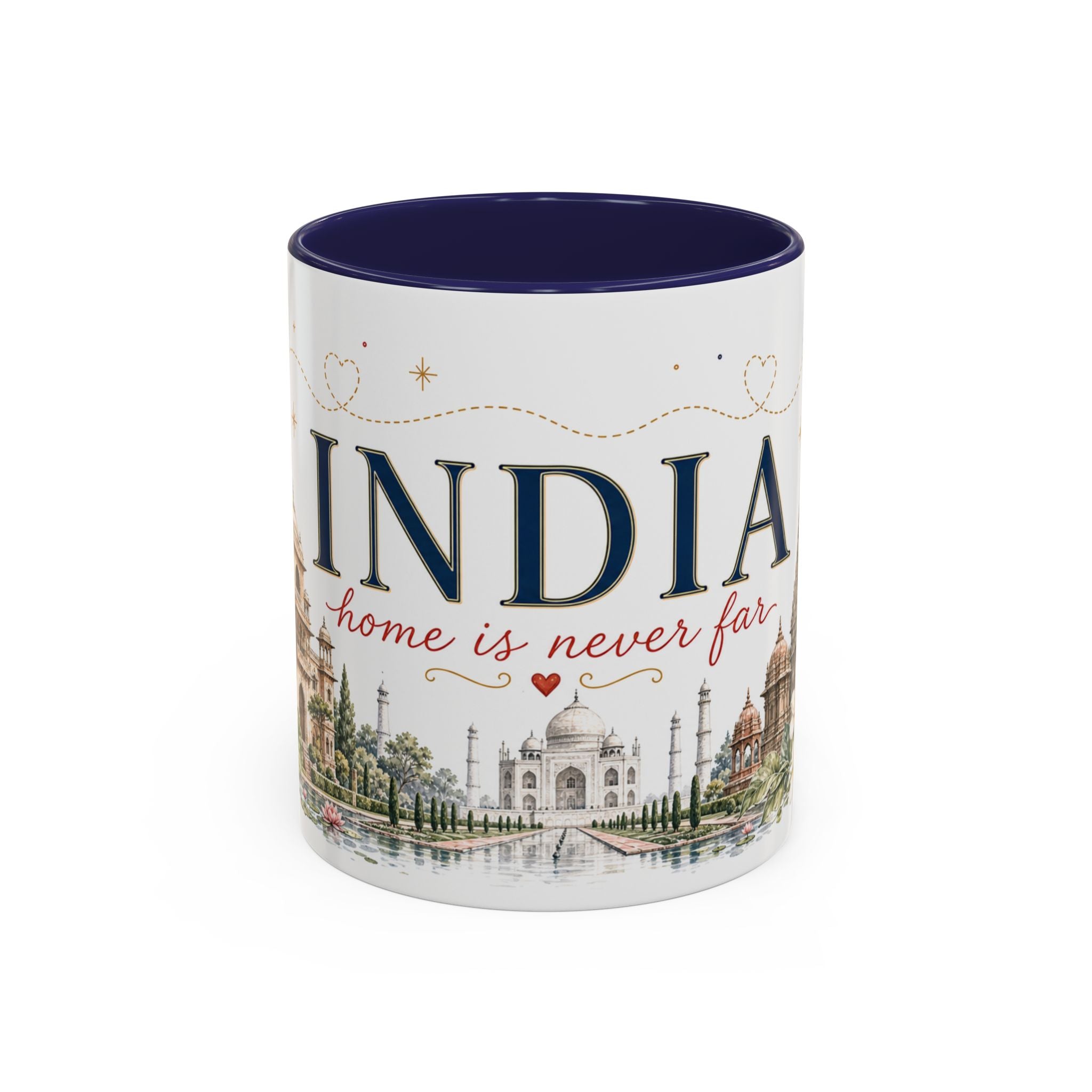 India Home Country Mug | Moving Away Gift | Long Distance Friendship | 11 oz 15 oz Accent Mug