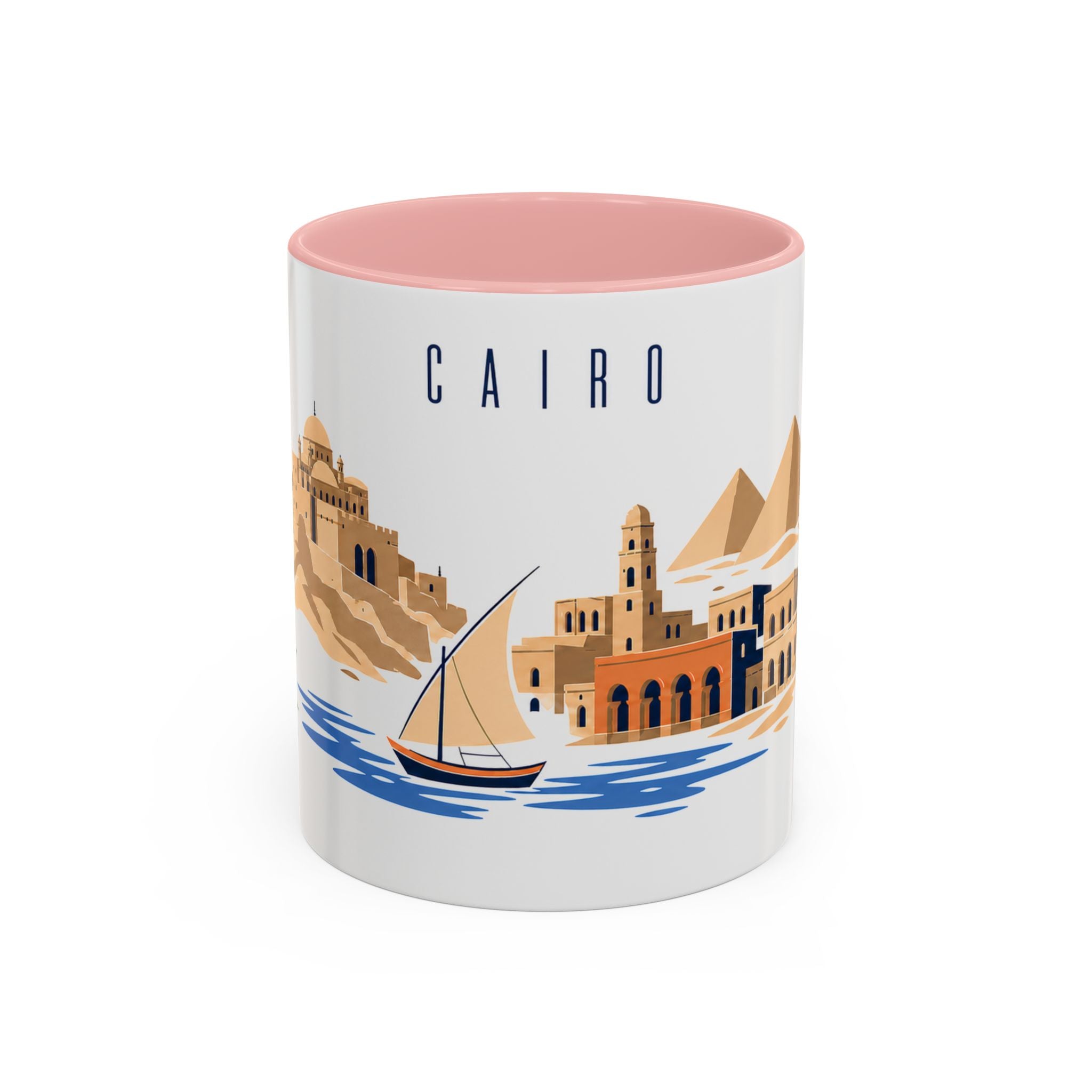Cairo Coffee Mug | Egypt Travel Souvenir | Porcelain Decal City Gift | 11oz 15oz Accent Mug